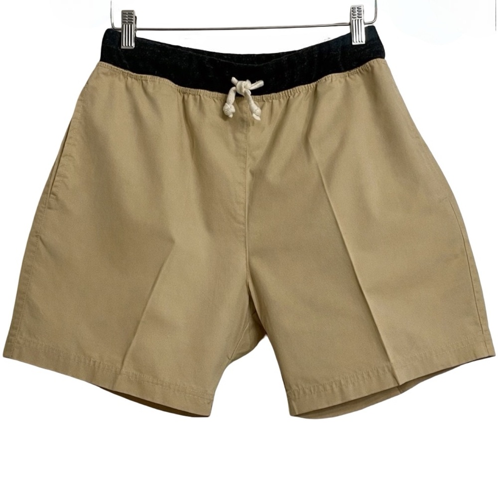 CHUBBIES Khaki Elastic Waist Shorts Size M Made in USA